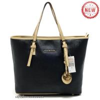 michael kors jet set saffiano reizen medium zwart bakken Handtas Te Koop d3m94903